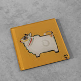 Jamini Yellow Cow Coaster