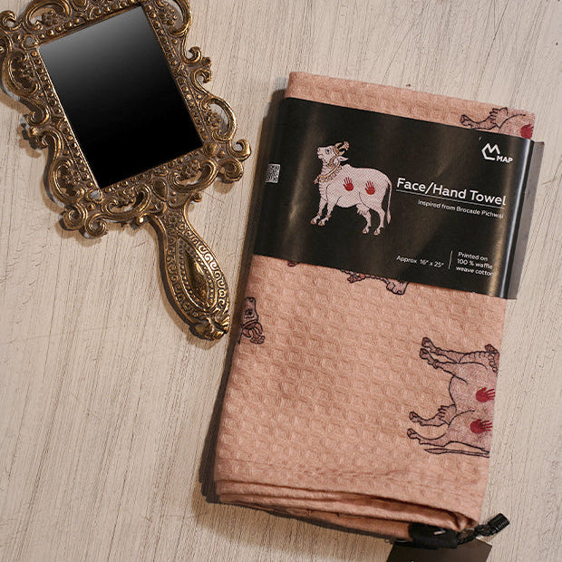 Pichwai Brocade Inspired Hand Towel