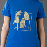 Monkeys Blue Unisex T-Shirt