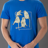 Monkeys Blue Unisex T-Shirt