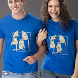 Monkeys Blue Unisex T-Shirt