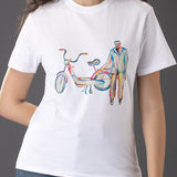 Man With Cycle Unisex T-Shirt