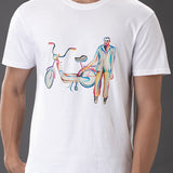 Man With Cycle Unisex T-Shirt