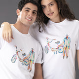 Man With Cycle Unisex T-Shirt