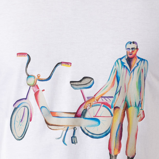 Man With Cycle Unisex T-Shirt