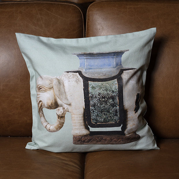 Elephant Seat Inspired Cushion Cover