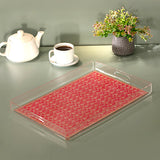 Pink Abstract Acyrlic Tray (Large)