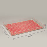 Pink Abstract Acyrlic Tray (Large)