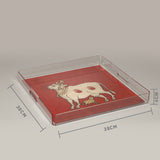 Pichwai Brocade Acrylic Tray (Large)