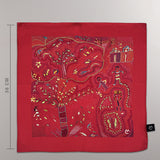 Kantha Red Pocket Square  (Small)