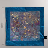 Kantha Blue Pocket Square (Small)