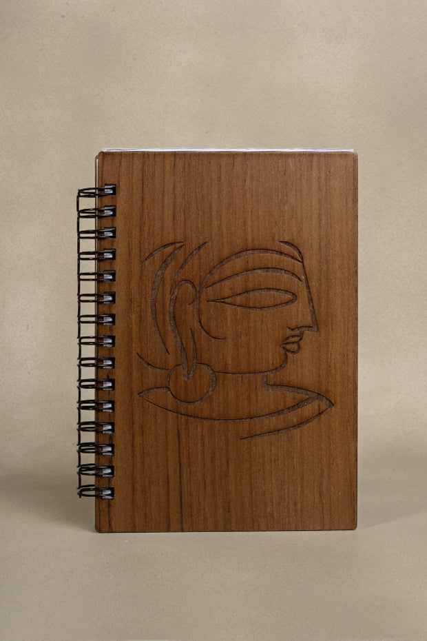 Jamini Roy Wooden Notebook Small