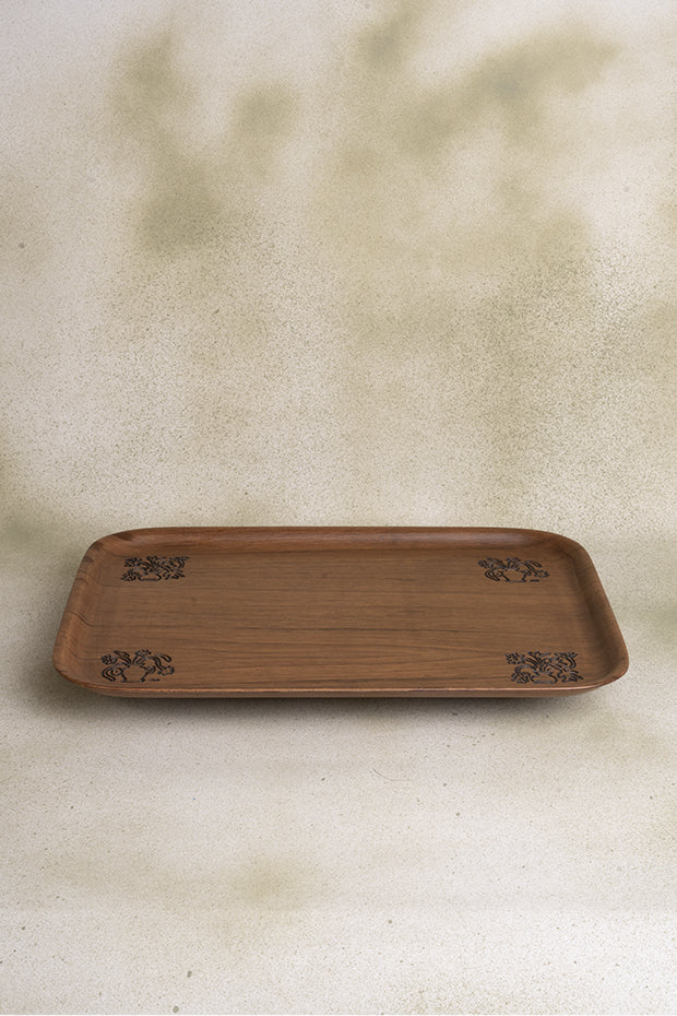 Jogen Flowers Wooden Tray