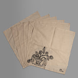 Jogen Vase Black Napkin (Set Of 6)