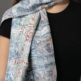 Vibrant Flowers Viscose Silk Stole (Medium)