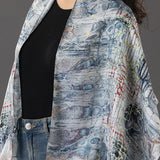 Vibrant Flowers Viscose Silk Stole (Medium)