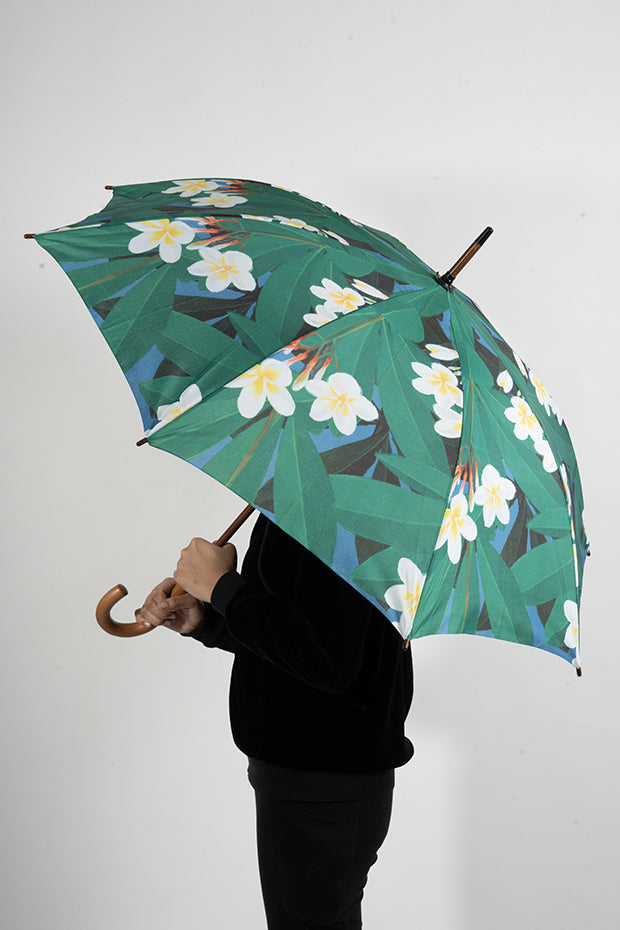 Frangipani Inspired Straight Umbrella