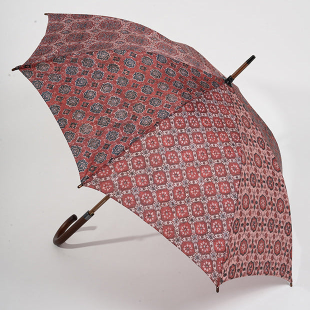 Ceremonial Print Inspired Straight Umbrella