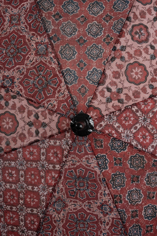 Ceremonial Print Inspired Straight Umbrella