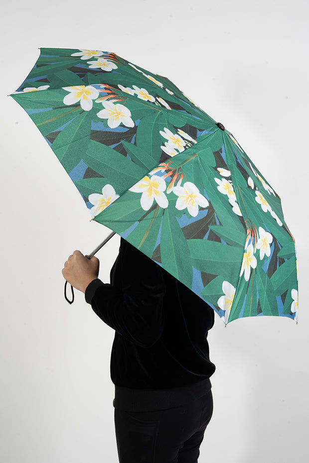 Frangipani Inspired Foldable Umbrella
