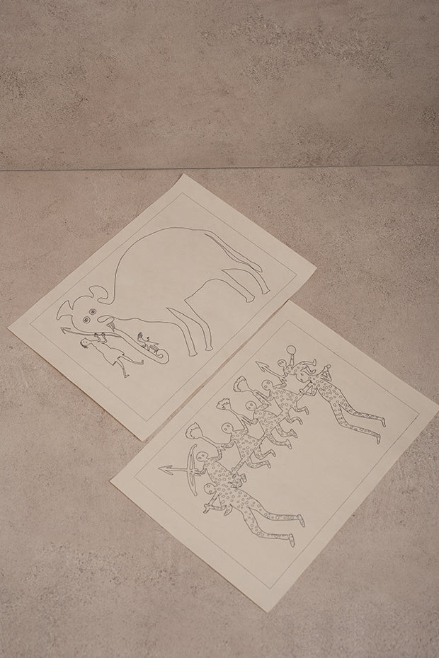 Gond Art Inspired DIY Colouring Kit