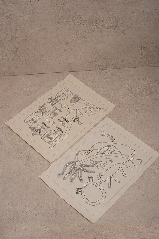 Gond Art Inspired DIY Colouring Kit