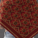 Red Pichwai Square Silk Stole
