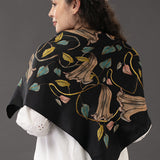 Jogen Flower Square Silk Stole