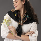 Jogen Flower Square Silk Stole