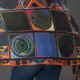 SH Raza Universe Square Silk Stole