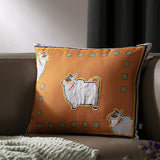 Jamini Cow Orange Rectangle Cushion