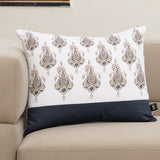 Paisley White Rectangular Cushion