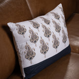 Paisley White Rectangular Cushion