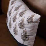 Paisley White Rectangular Cushion