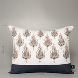 Paisley White Rectangular Cushion