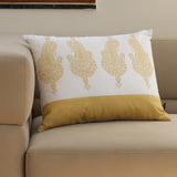 Paisley Golden Rectangular Cushion