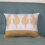 Paisley Golden Rectangular Cushion