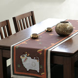 Jamini Brown Cow Lurex Table Runner