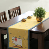 Jamini Yellow Cow Lurex Table Runner