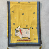 Jamini Yellow Cow Lurex Table Runner
