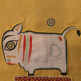 Jamini Yellow Cow Lurex Table Runner