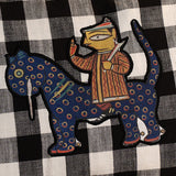 Jamini Man On Leopard Cushion