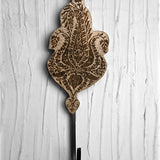 Paisley Engraved Wooden Wall Hook