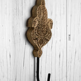 Paisley Engraved Wooden Wall Hook