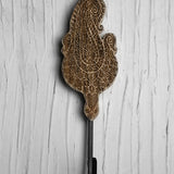 Paisley Pattern Wooden Wall Hook