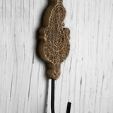 Paisley Pattern Wooden Wall Hook