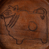 Jamini Cow Engraved Wooden Bowls (Set Of 3)