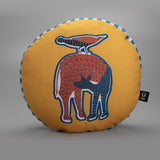 Nankushiya Orange Round Cushion