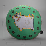 Jamini Cow Apricot Round Cushion