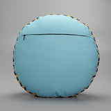 Jamini Cat Cyan Round Cushion